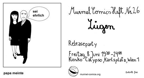 Murmel 26: Lügen Releaseparty 8.6. Kiosko Karlsplatz Wien